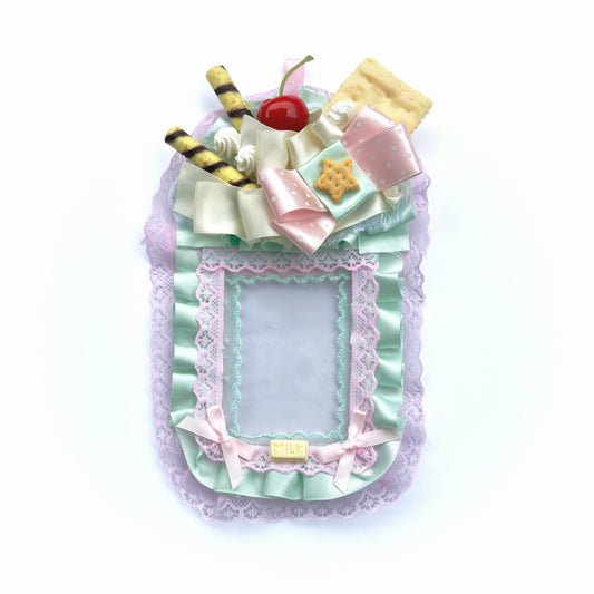 Kawaii Dessert Photocard Holder – Mint white chocolate