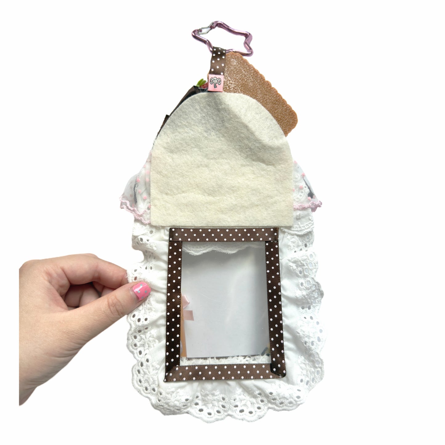 Handmade Kpop Kawaii Dessert Photocard Holder –Chocolate Strawberry Tart