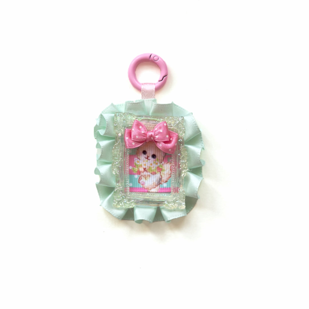 Whimsical Handmade Kawaii Kitten Rosette Brooch | Pastel Ribbon | Hair clip | Keychain | Bag charm