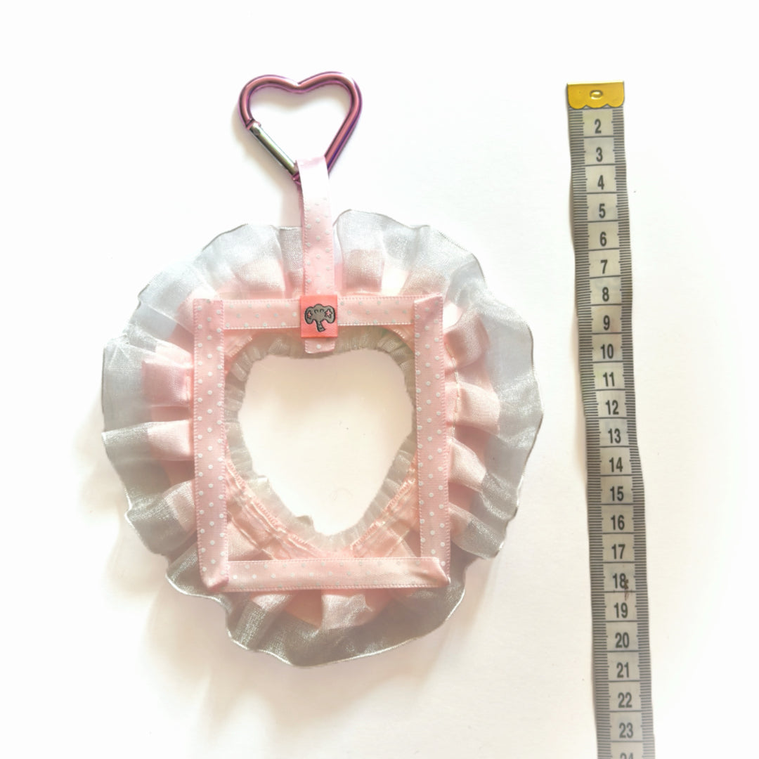 Handmade Kawaii Pink Lace Rose Photocard Holder