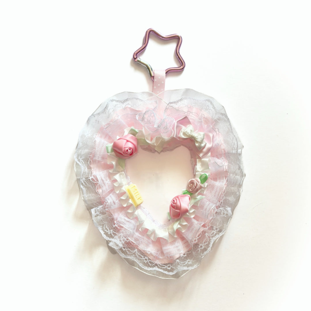Handmade Kawaii Pink Lace Photocard Holder
