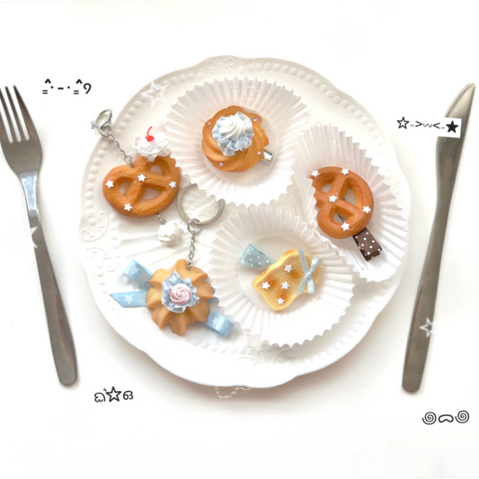 Whimsical Bakery Hairclip| Keychain