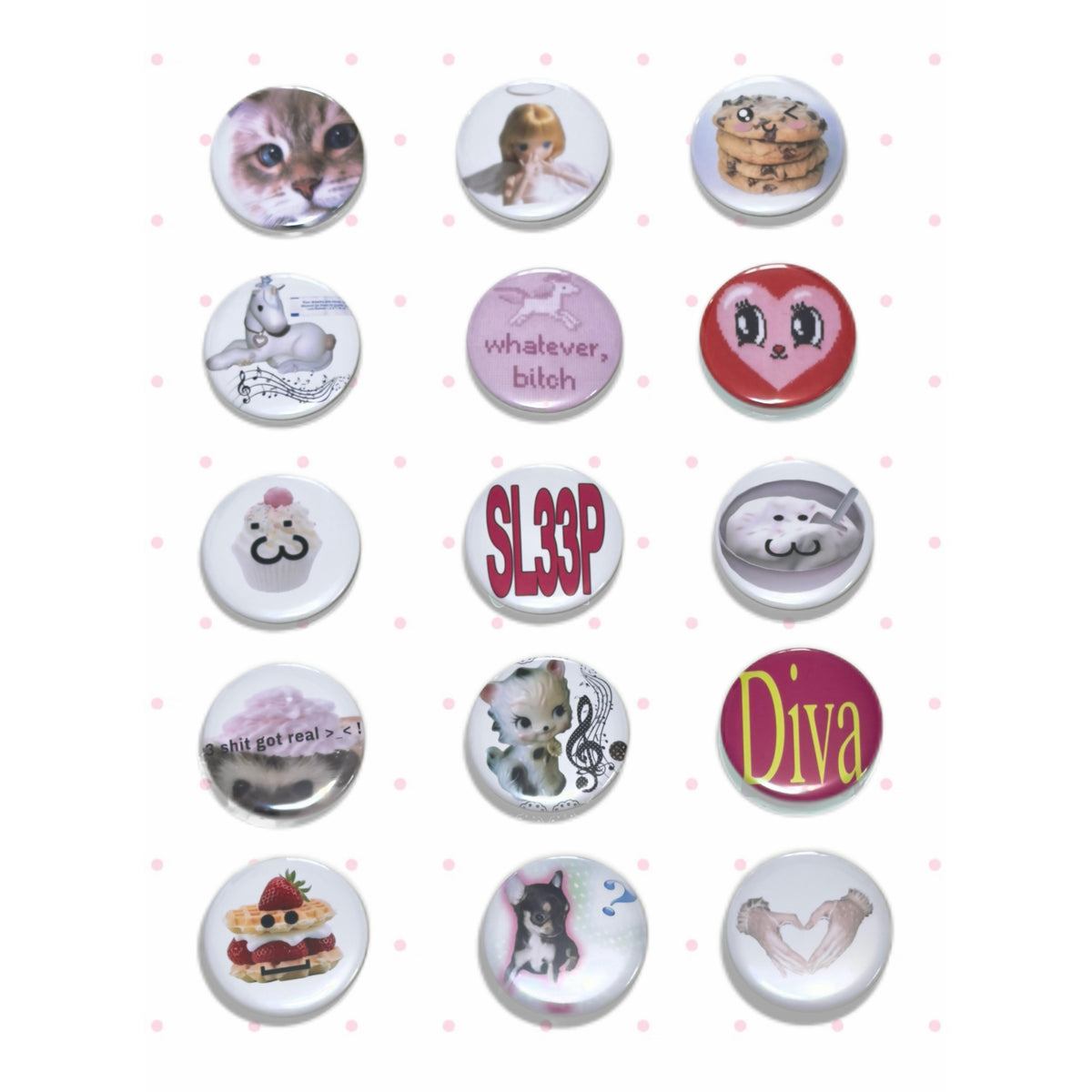 Y2K Whimsical Badge