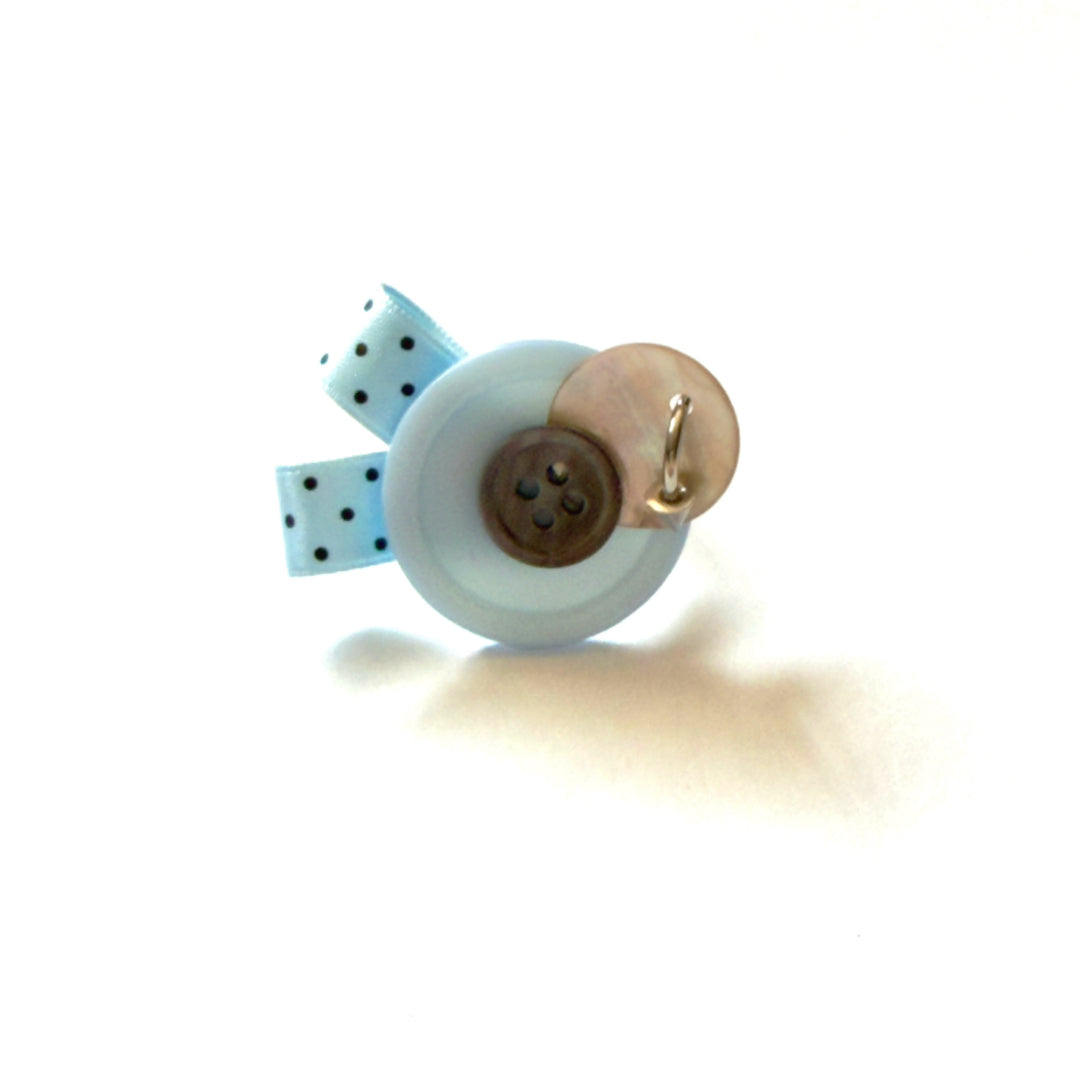 Handmade Kawaii Button Ring Y2K Jewelry