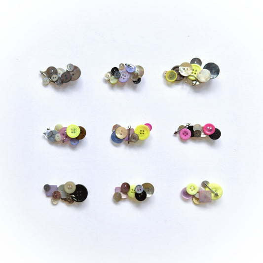 Handmade Upcycled Vintage Button Hair Clip