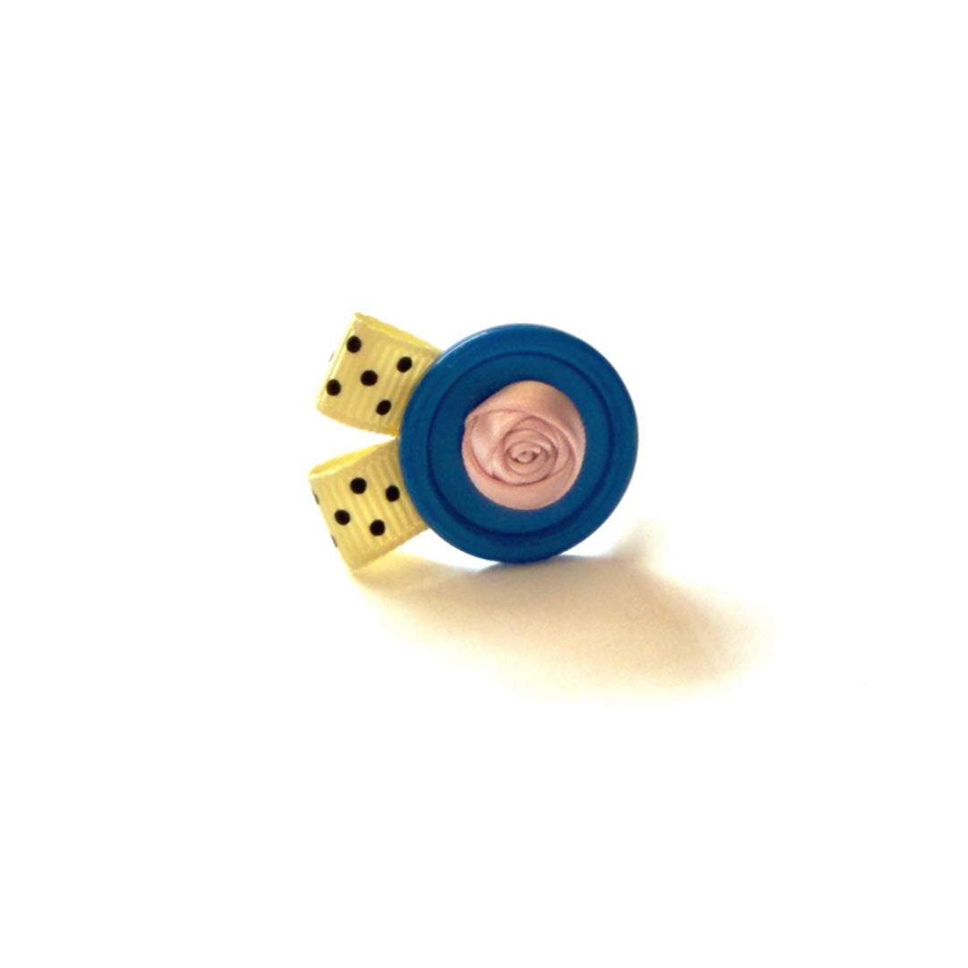 Handmade Kawaii Button Ring Y2K Jewelry