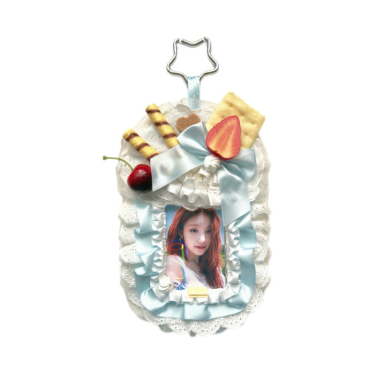 Handmade Kawaii Dessert Photocard Holder –Sea Salt Cherry Cake