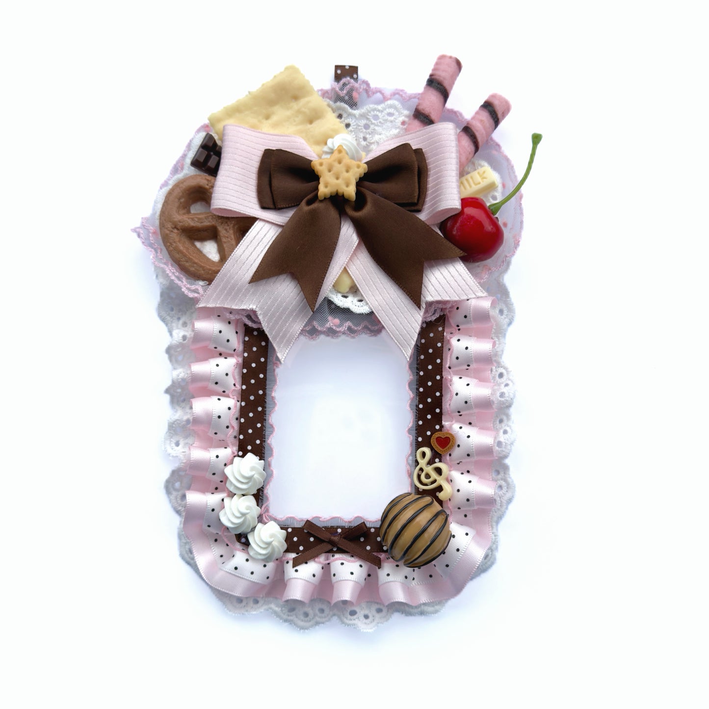 Kawaii Decoden Photocard Holder – Strawberry Chocolate