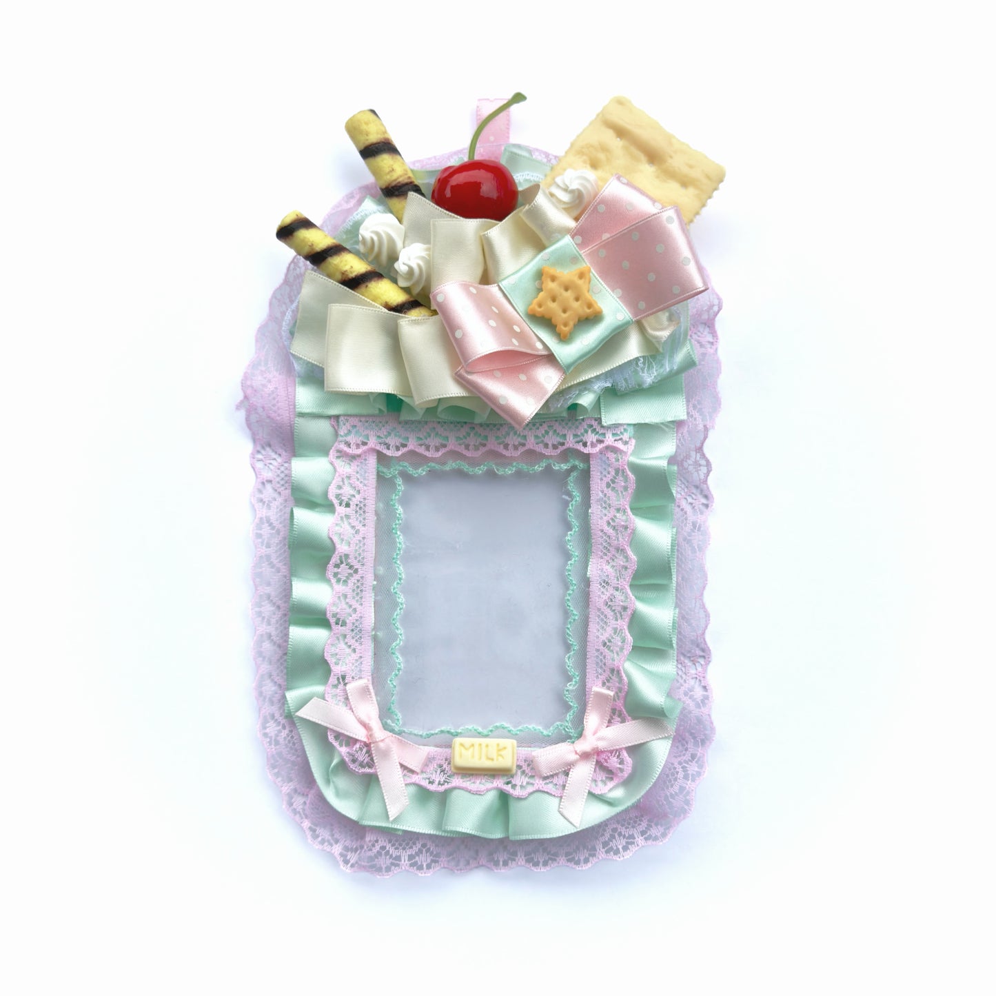 Kawaii Dessert Photocard Holder – Mint white chocolate