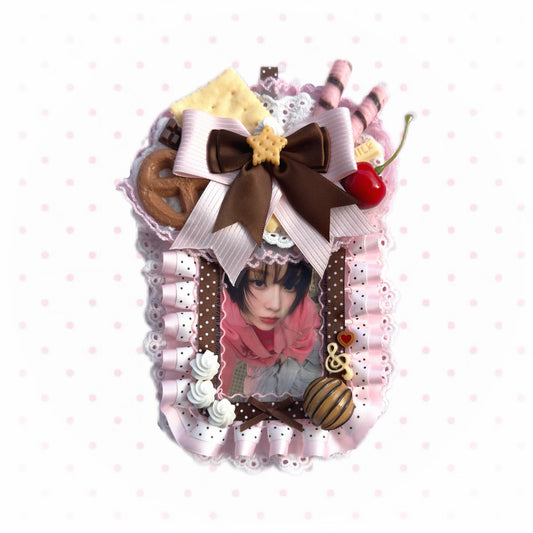 Kawaii Decoden Photocard Holder – Strawberry Chocolate