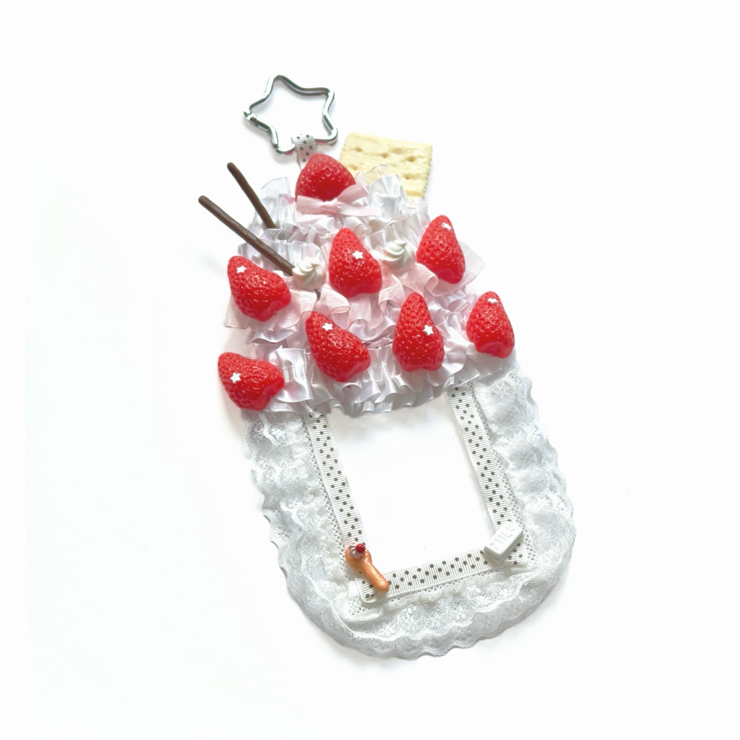 Handmade Kpop Kawaii Dessert Photocard Holder –Strawberry Tart( Pre-order)