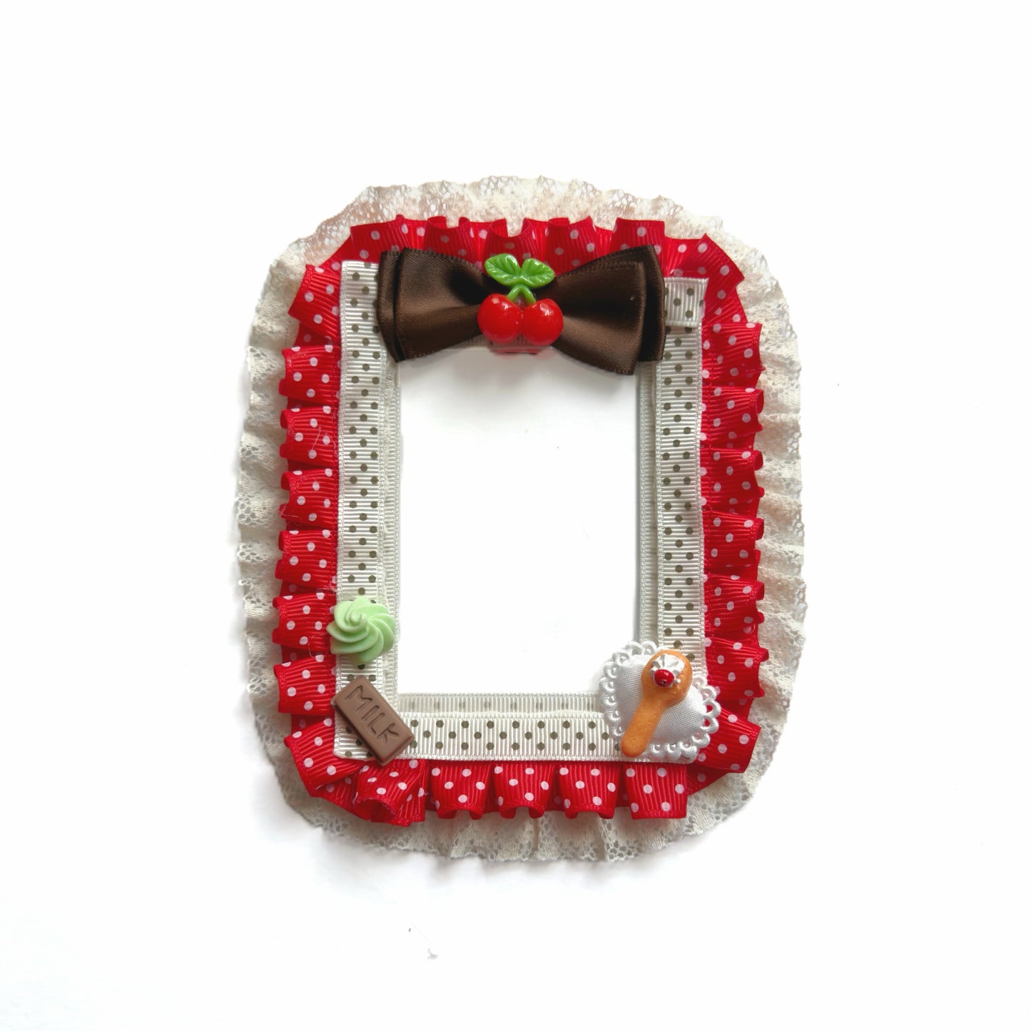 Handmade Kpop Kawaii Dessert Photocard Holder – Cherry Chocolate