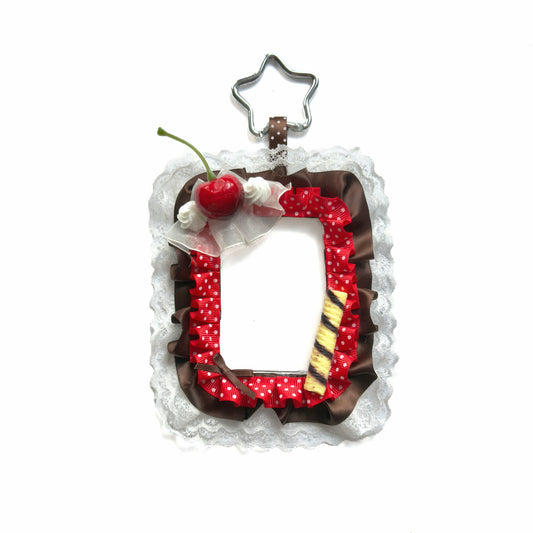 Handmade Kpop Kawaii Dessert Photocard Holder –Cherry Chocolate