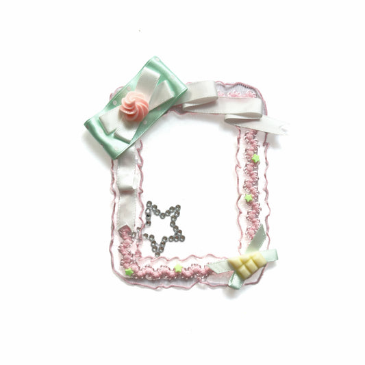 Handmade Kpop Kawaii Dessert Photocard Holder – Star White Chocolate