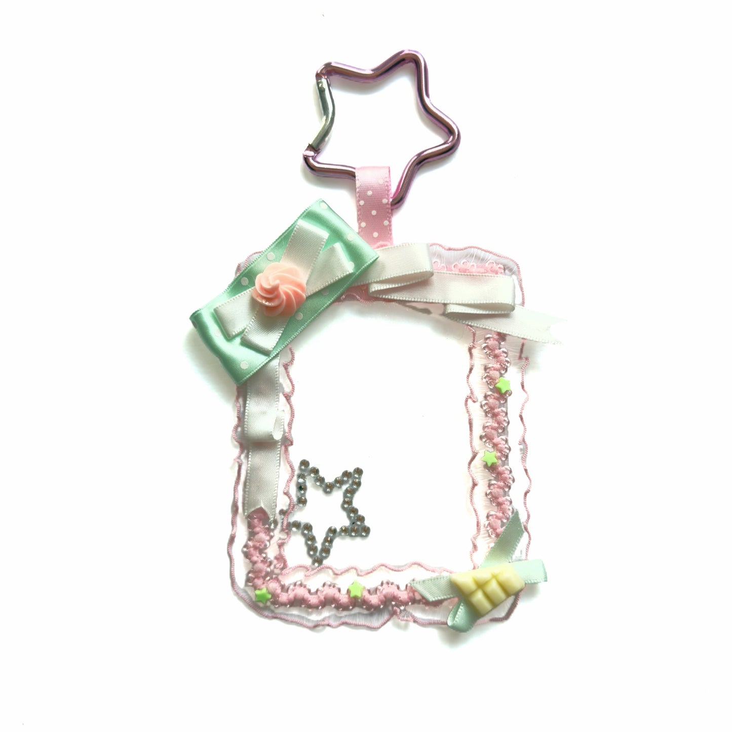 Handmade Kpop Kawaii Dessert Photocard Holder – Star White Chocolate